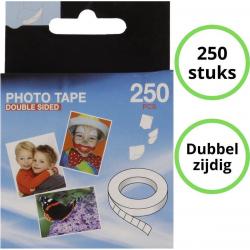 Borvat® | Fotoplakkers | Dubbelzijdig | Plakstrips | 250 Stuks | Transparant | Fotostickers | Fotos Ophangen | Dubbelzijdige Tape Plakkers Stickers | Monatage Set Kit | Plakstrips